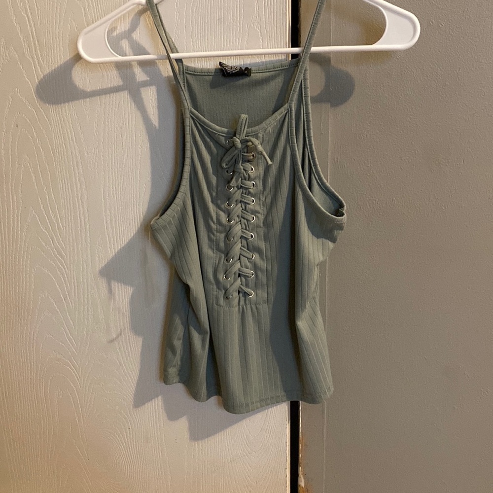 Green tank top
